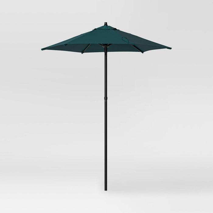6' Round Outdoor Patio Market Umbrella Fern Shower with Black Pole - Room Essentials: Push-Button, Air Dry (LOCAL PICKUP ONLY)