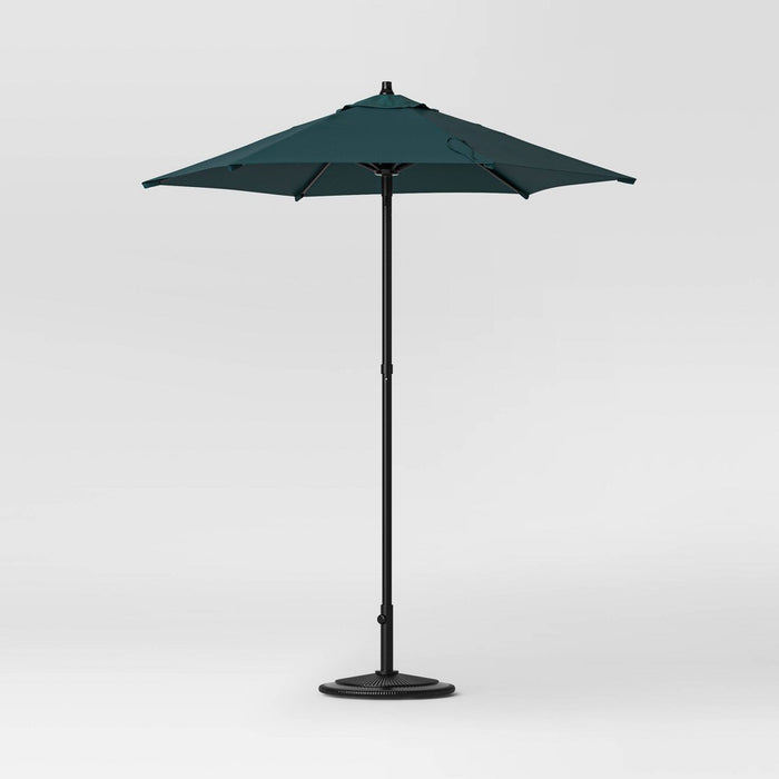 6' Round Outdoor Patio Market Umbrella Fern Shower with Black Pole - Room Essentials: Push-Button, Air Dry (LOCAL PICKUP ONLY)
