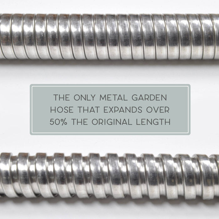 BERNINI LG3927 Outdoor 50' No-Kink Expandable Metal Garden Hose