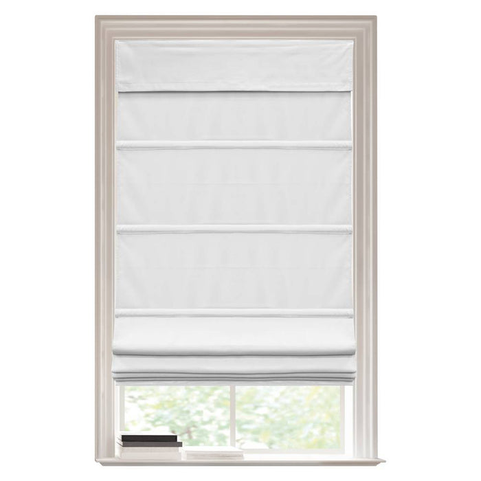 1pc 27"x64" Blackout Cordless Roman Window Shade Gray - Lumi Home Furnishings