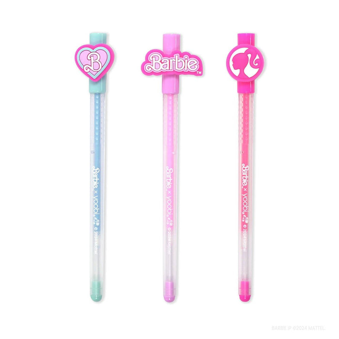 Yoobi Gel Pen 3pk with Charms Barbie