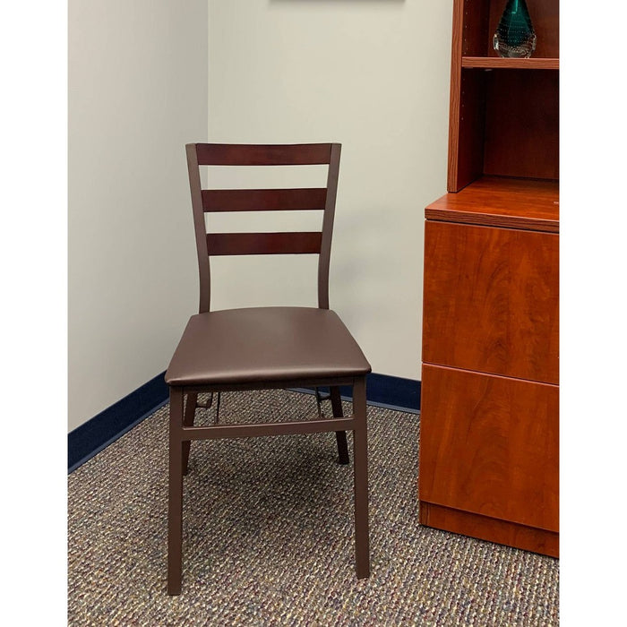 Peakform Ladder Back Padded Folding Chair Brown (LOCAL PICKUP ONLY)