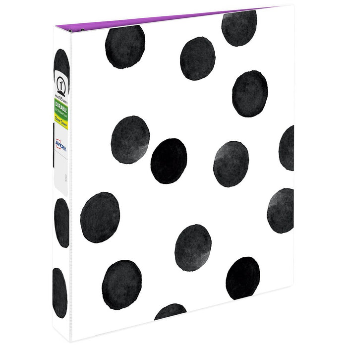Avery 1" Round Ring Binder Fashion Dots