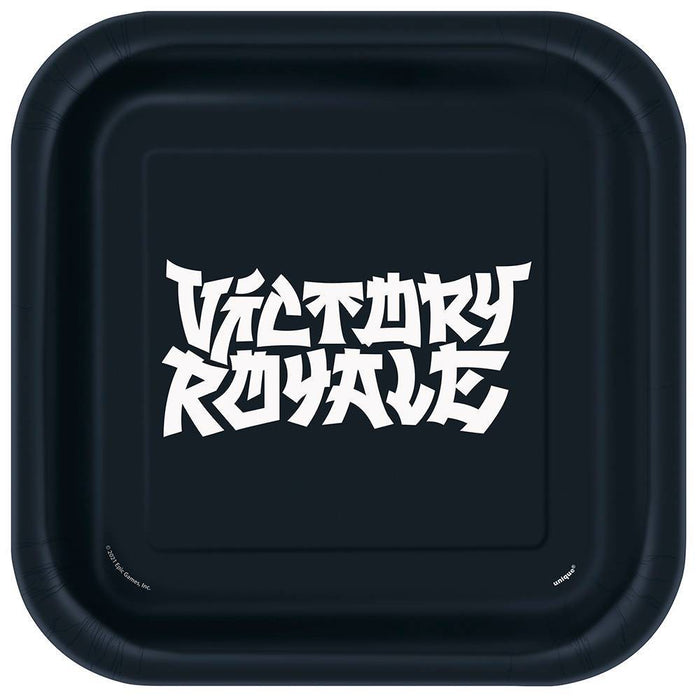 Fortnite 9" 8ct Dinnerware Plates Black/White
