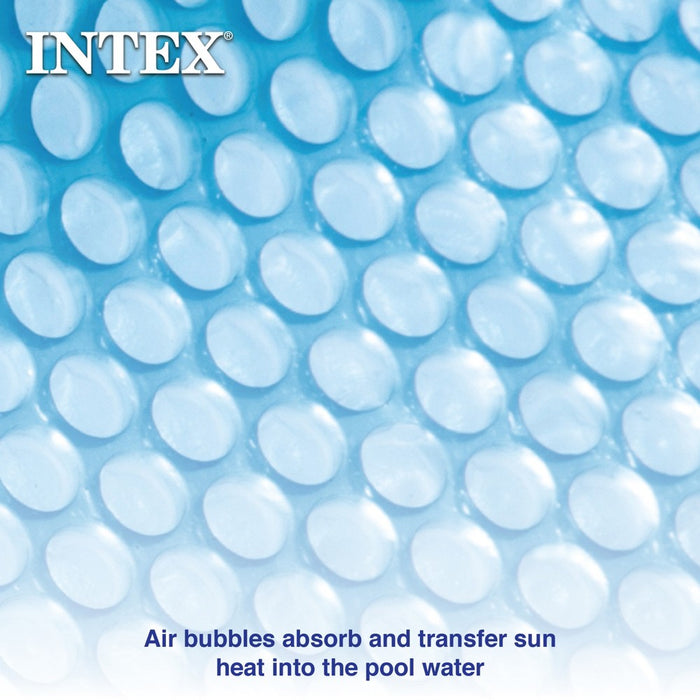 INTEX 28011E Solar Pool Cover: For 10ft Round Easy Set and Metal Frame Pools – Insulates Pool Water – Reduces Water Evaporation – Keeps Debris Out –