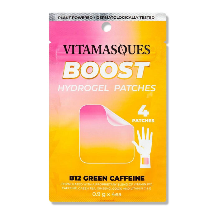 Vitamasques BOOST B12+Green Caffeine Vitamin Hydrogel Face Patches - 4pk