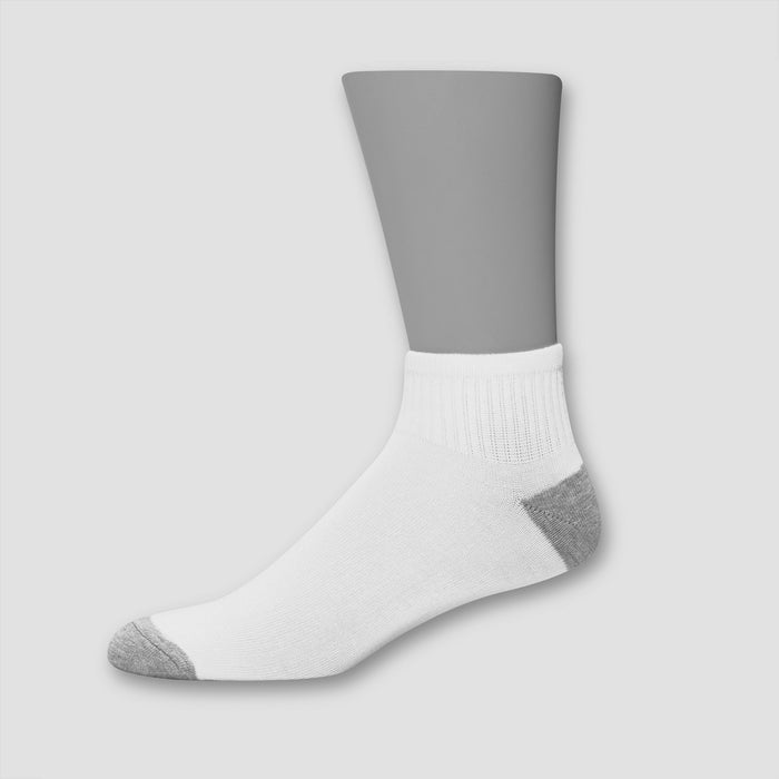 Hanes Men's 20pk Lightweight Comfort Super Value Ankle Socks - White/Gray 6-12