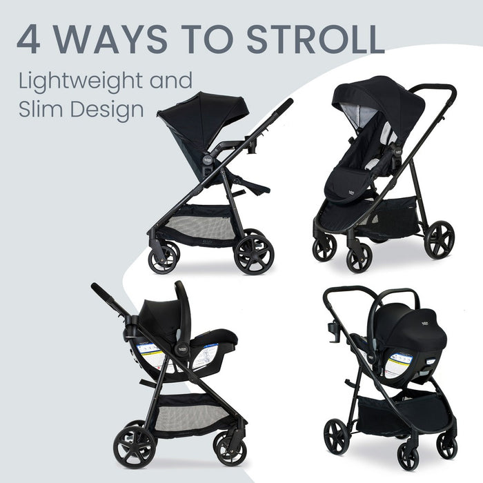 Britax Willow Brook Baby Travel System with Infant Car Seat and Stroller - Onyx Glacier (LOCAL PICKUP ONLY)