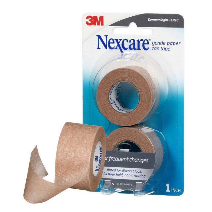 Nexcare Gentle Paper Tan Tape - 2pk