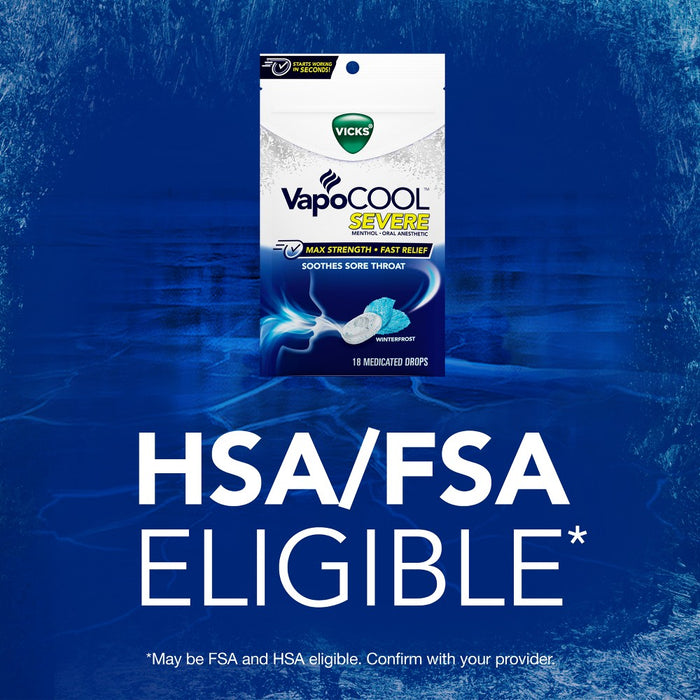 Vicks VapoCOOL Severe Medicated Cough Drops - Menthol - 45ct