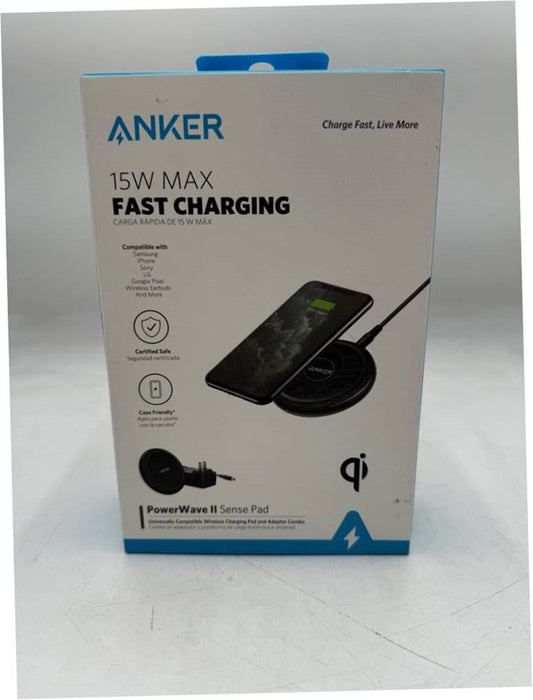 Anker PowerWave II 15W Qi Wireless Charging Pad (w/ Wall Charger) - Black