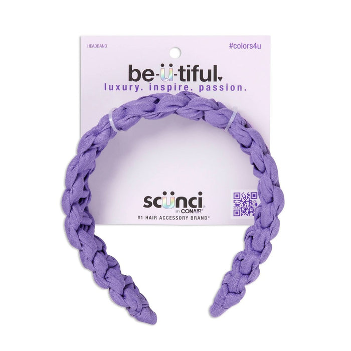 scunci be-u-tiful Fabric Wrapped Laced Headband - Purple