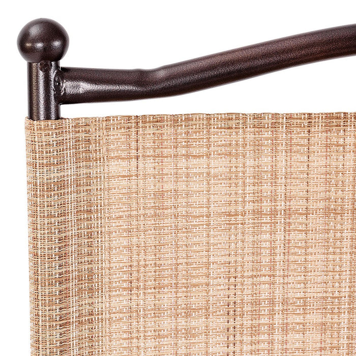 Tangkula 2-Piece Folding Outdoor Patio Chair Sling Back Camping Chair with Armrest & Pillow Beige & Tan (LOCAL PICKUP ONLY)