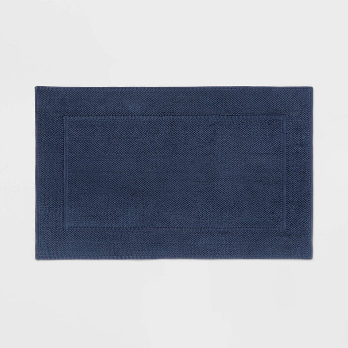 21"x34" Spa Plush Bath Mat Navy - Threshold