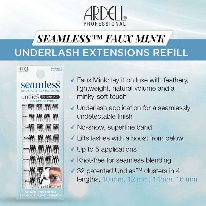 Ardell Seamless Refill 3D Faux Mink False Eyelashes - 32ct
