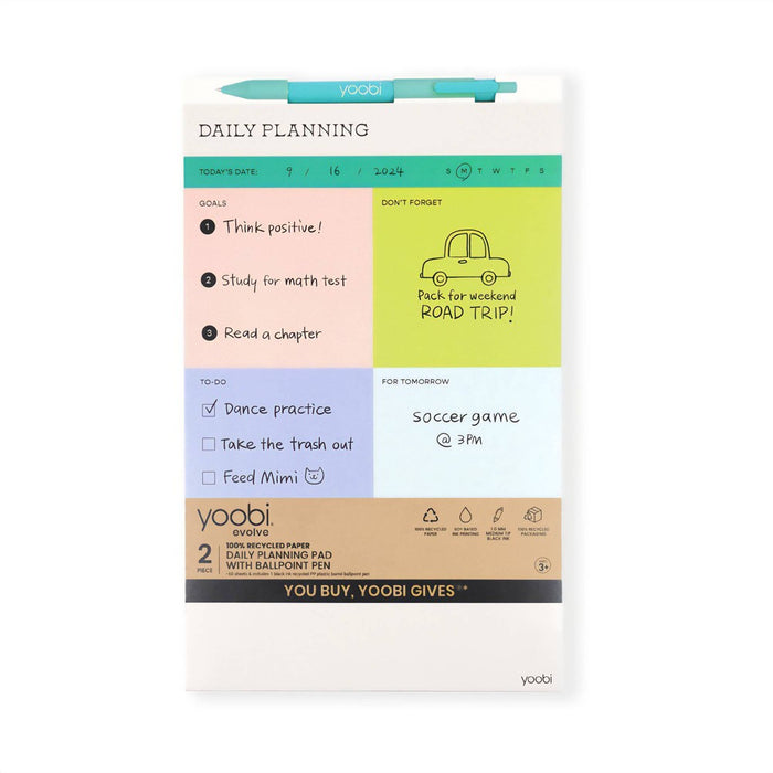 Yoobi Evolve 7"x11" Paper Set Pastel Color-Block