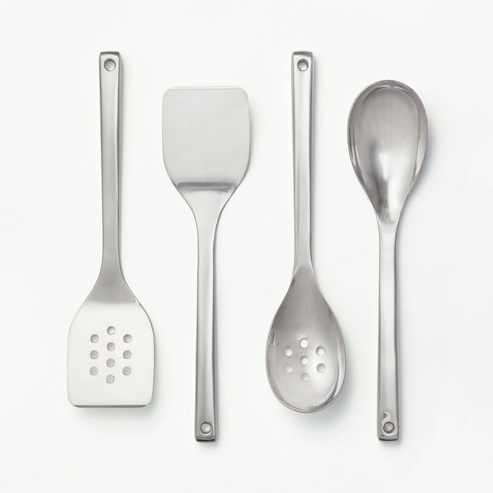 4pc Stainless Steel Kitchen Utensil Set Silver - Figmint