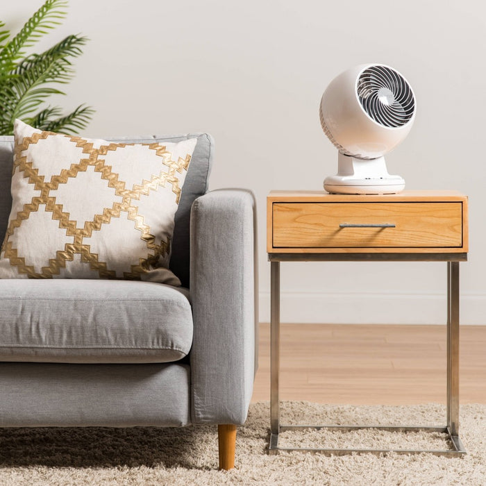 WOOZOO Compact Oscillating Air Circulator Fan with Remote White