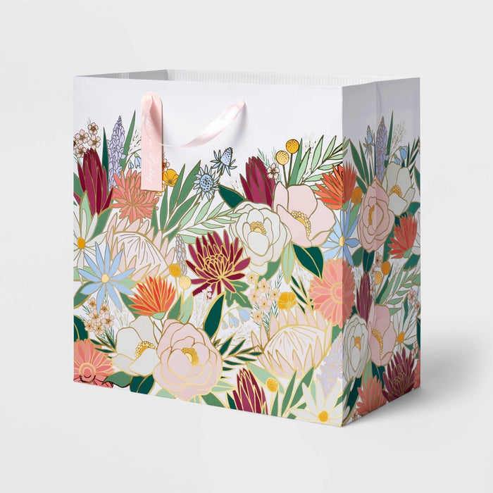 Wedding Floral Square Gift Bag - Spritz