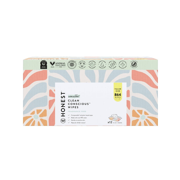 The Honest Company Plant-Based Baby Wipes made with over 99% Water - Sunburst - 864ct (LOCAL PICKUP ONLY)