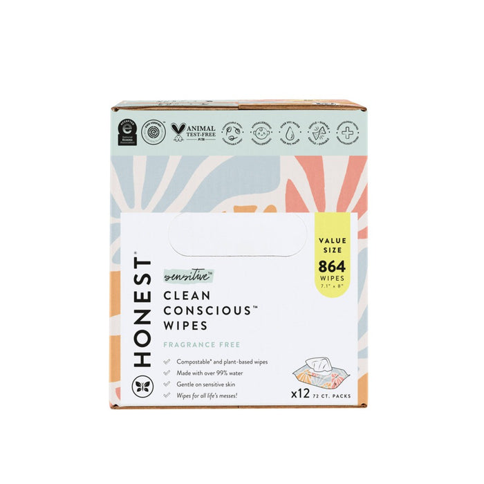 The Honest Company Plant-Based Baby Wipes made with over 99% Water - Sunburst - 864ct (LOCAL PICKUP ONLY)