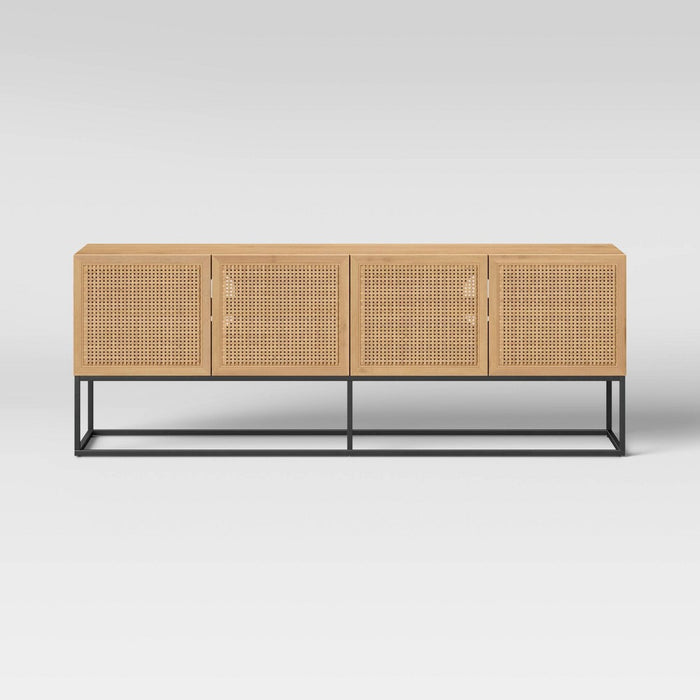 Belmar Woven TV Stand for TVs up to 60" Natural - Threshold (LOCAL PICKUP ONLY)