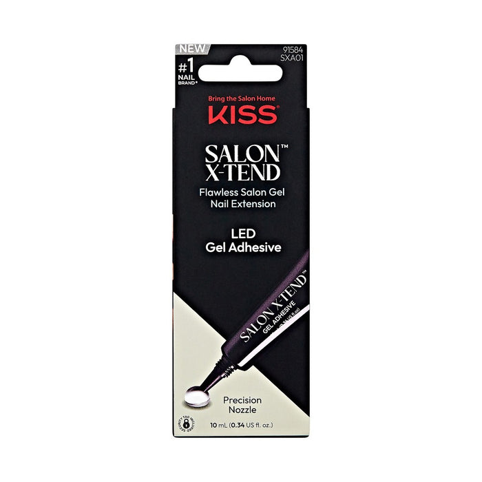 KISS Products Salon X-tend LED Soft Gel Adhesive Fake Nails - 0.34 fl oz