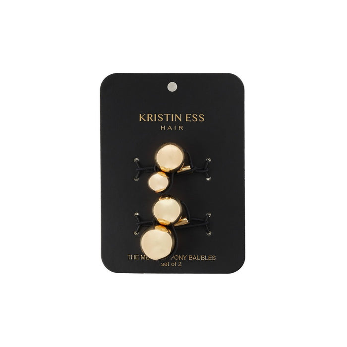 Kristin Ess The Metallic Pony Baubles Hair Elastics - 2ct