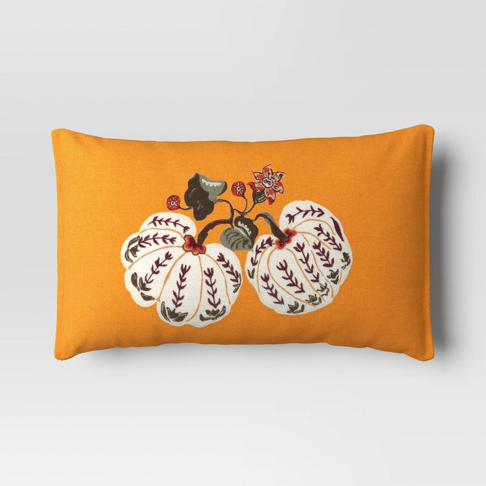 Pumpkin Pillow Lumbar Throw Pillow Gold - Threshold
