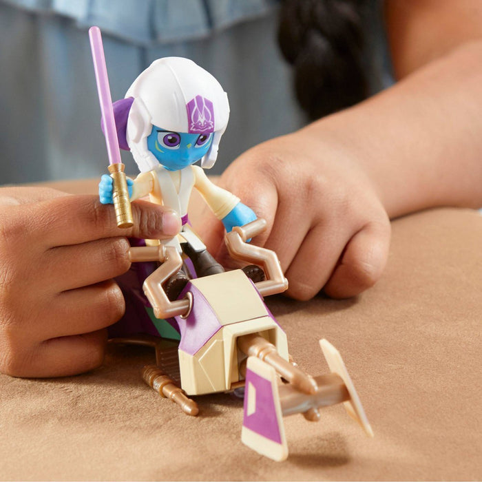 Star Wars Young Jedi Adventures Lys Solay and Speeder Bike Vehicle Set