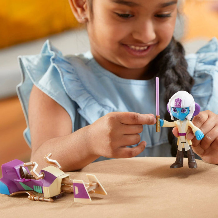Star Wars Young Jedi Adventures Lys Solay and Speeder Bike Vehicle Set