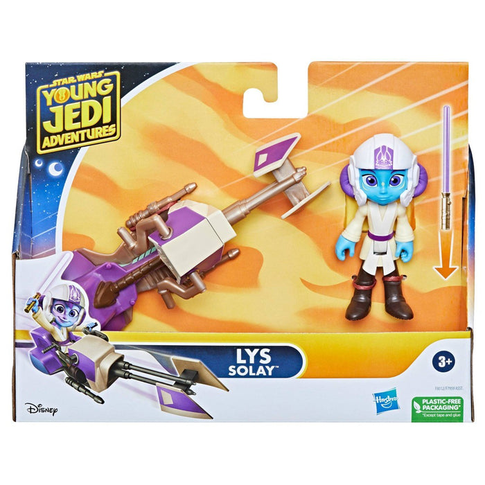 Star Wars Young Jedi Adventures Lys Solay and Speeder Bike Vehicle Set