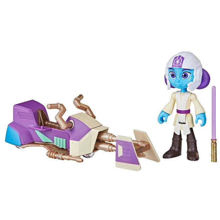 Star Wars Young Jedi Adventures Lys Solay and Speeder Bike Vehicle Set