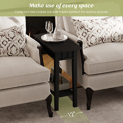 2-tier Side End Sofa Coffee Table Nightstand for Bedroom Living Room (LOCAL PICKUP ONLY)