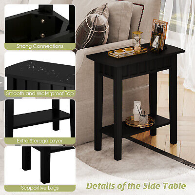 2-tier Side End Sofa Coffee Table Nightstand for Bedroom Living Room (LOCAL PICKUP ONLY)