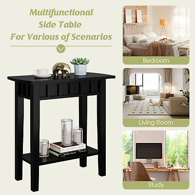 2-tier Side End Sofa Coffee Table Nightstand for Bedroom Living Room (LOCAL PICKUP ONLY)