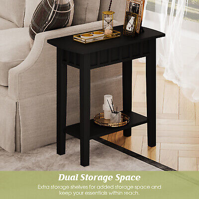 2-tier Side End Sofa Coffee Table Nightstand for Bedroom Living Room (LOCAL PICKUP ONLY)