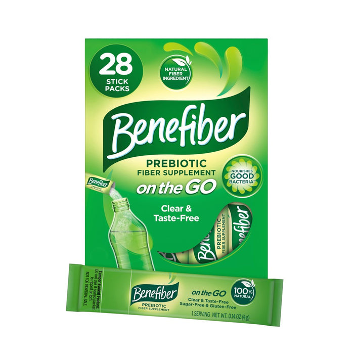 Benefiber Prebiotic Sugar-Free On the Go Fiber Supplement Powder - 28ct
