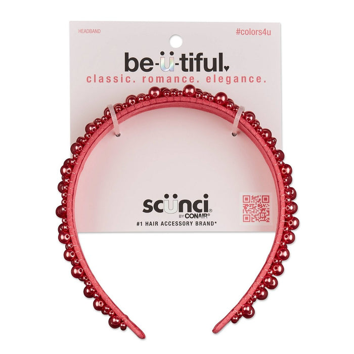 scunci be-u-tiful Bead Embellished Headband - Coral