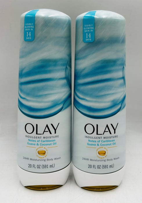 LOT OF 2!!! - Olay Indulgent Moisture Body Wash - Guava and Coconut