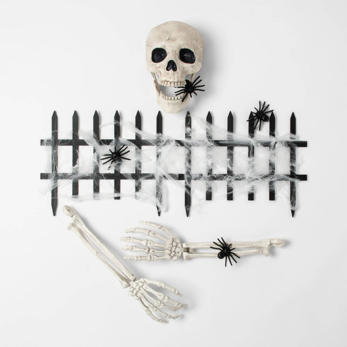 18pc Cemetery Scene Setter Kit Halloween Decorative Prop - Hyde & EEK! Boutique: Skeleton & Fence Decor