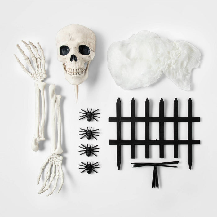 18pc Cemetery Scene Setter Kit Halloween Decorative Prop - Hyde & EEK! Boutique: Skeleton & Fence Decor