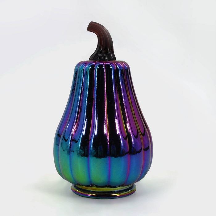 Dark Iridescent Tall Pumpkin Figurines - Bullseye's Playground