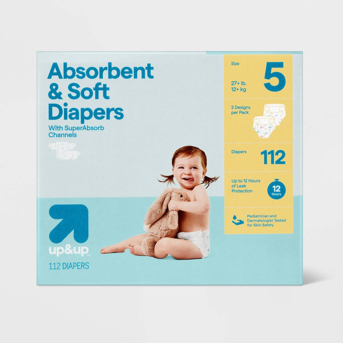 Disposable Diapers Giant Pack - Size 5 - 112ct - up&up (Color or Pattern May Vary)