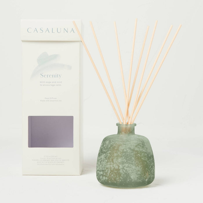 6.7 fl oz Serenity Oil Diffuser - Casaluna: Aromatherapy, Peppermint, Sage, Basil Scents
