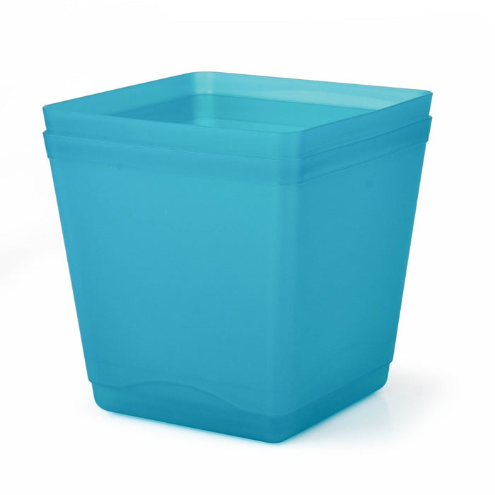 2pk 213oz Plastic Cube Storage Bins Teal - Bullseye's Playground