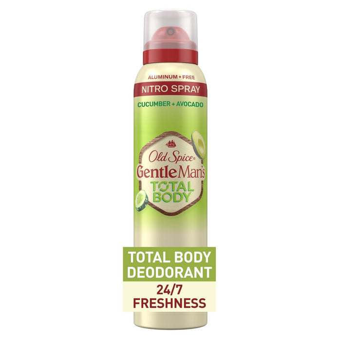 Old Spice Whole Body Deodorant for Men - Total Body Aluminum Free Spray - Cucumber & Avocado - 3.5oz