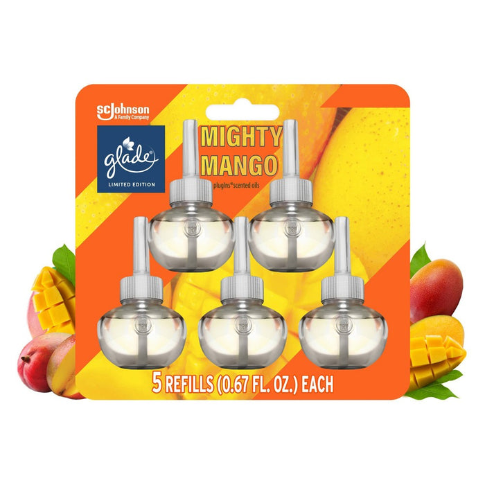 Glade PlugIns Scented Oil Air Freshener - Mighty Mango - 3.35 fl oz/5pk