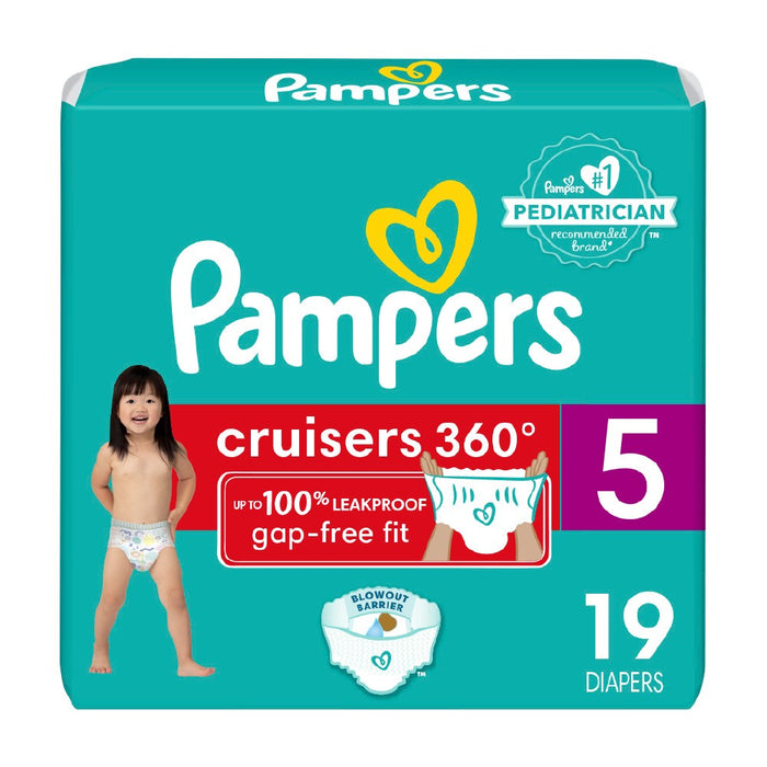 Pampers Cruisers 360 Disposable Diapers Jumbo Pack - Size 5 - 19ct