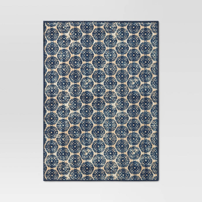 Cotton Medallion Print Placemat Blue - Threshold